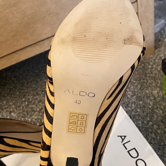 Zebra Print Calf Hair Heels - Picture 2 of 10